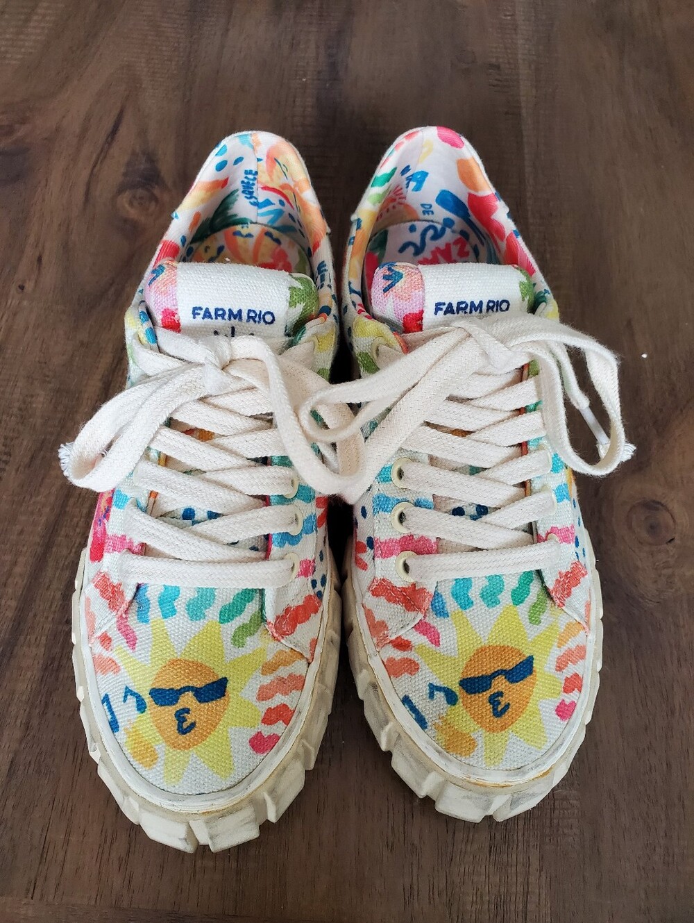 Farm Rio Sunny Day Platform Sneakers EU 6 US 6 Womens